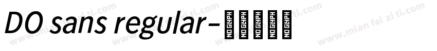 DO sans regular字体转换